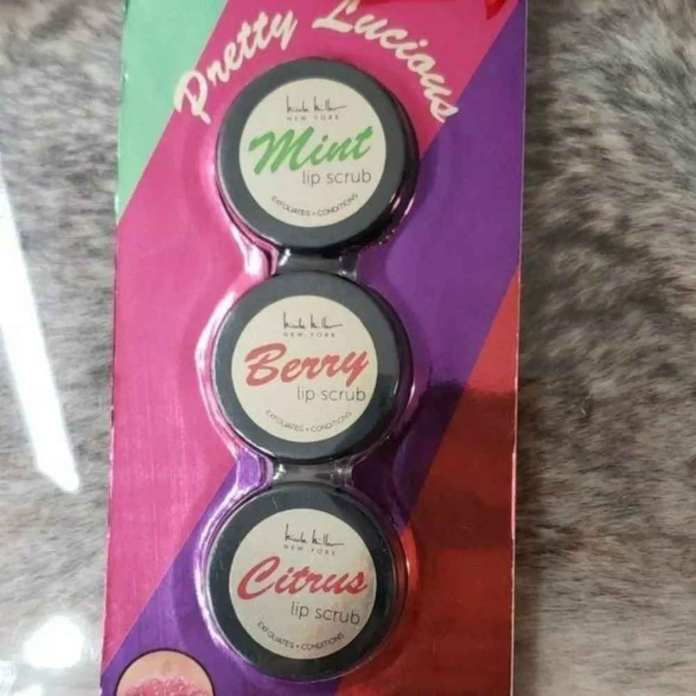 Nicole Miller New York Lucious‎ Lip Scrub Set Mint Berry Citrus Flavor